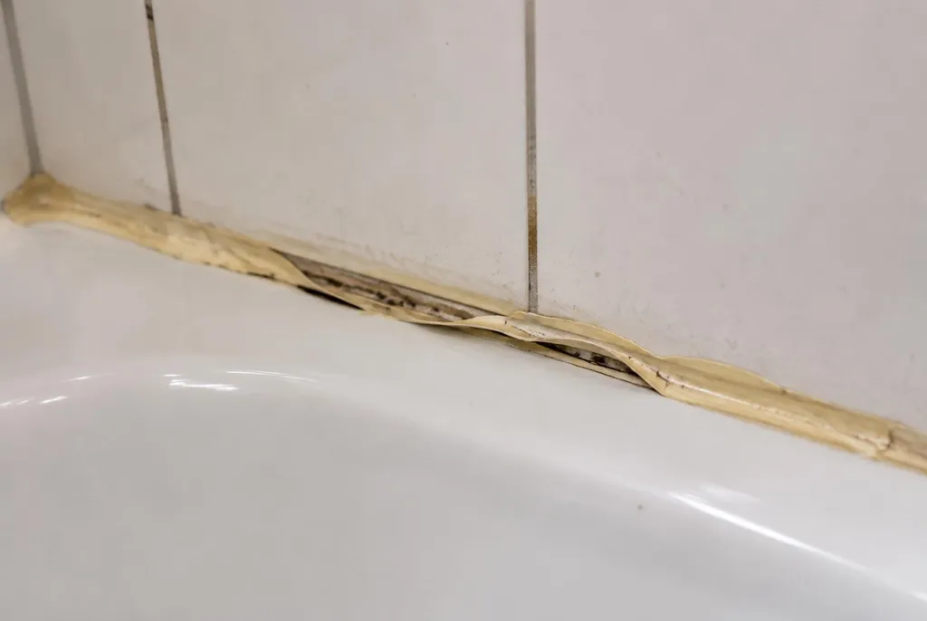 Kitbedrijf Leusden – loslatende kit naast het bad